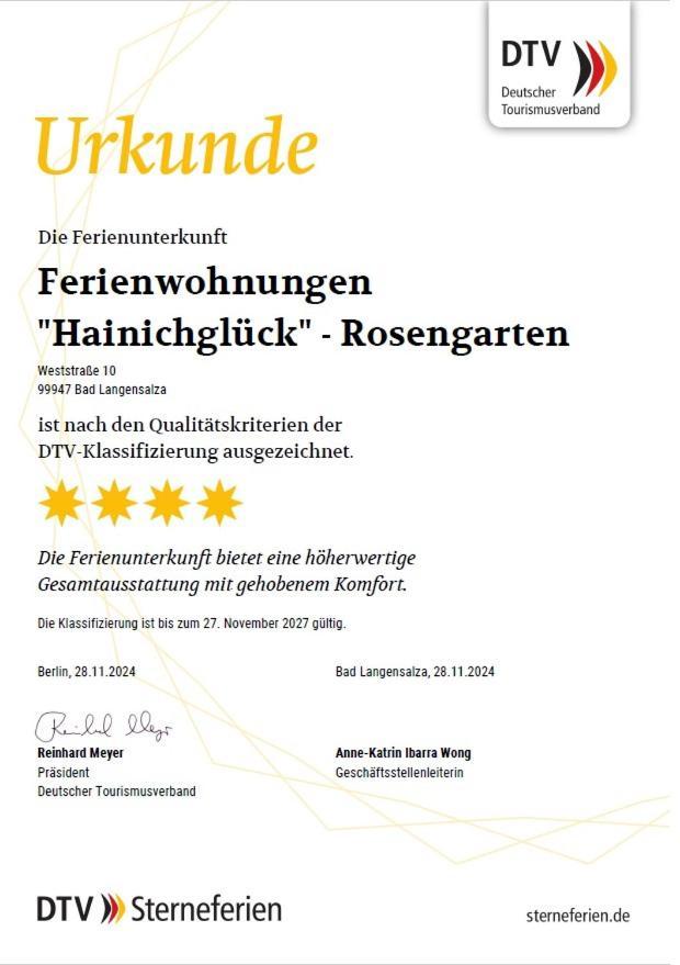Ferienwohnungen Hainichglueck Bad Langensalza Buitenkant foto